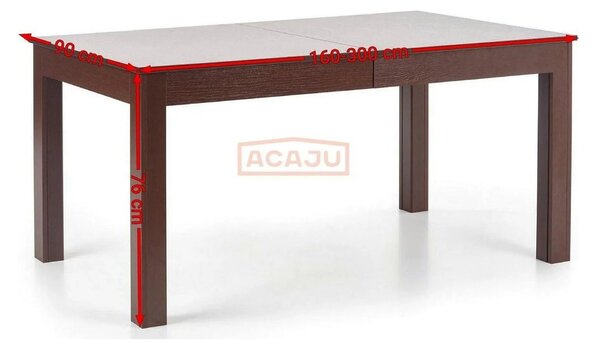 Masa living SEWERYN, nuc inchis, PAL, 160/300x90x76 cm