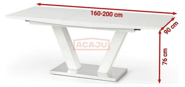 Masa extensibila VISION, alb, 160/200x90x76 cm