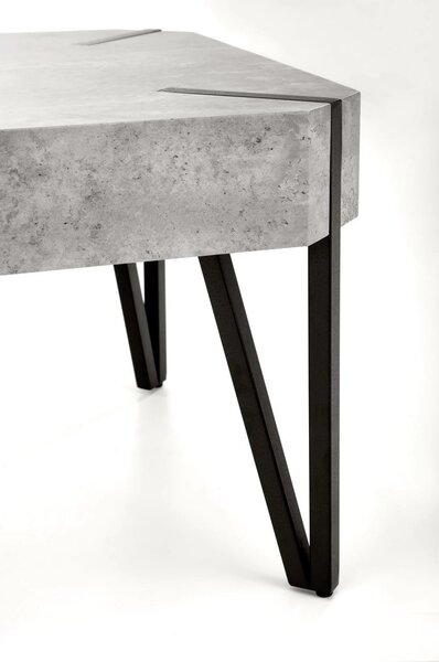 Masuta EMILY GREY, gri/negru, 110x60x42 cm