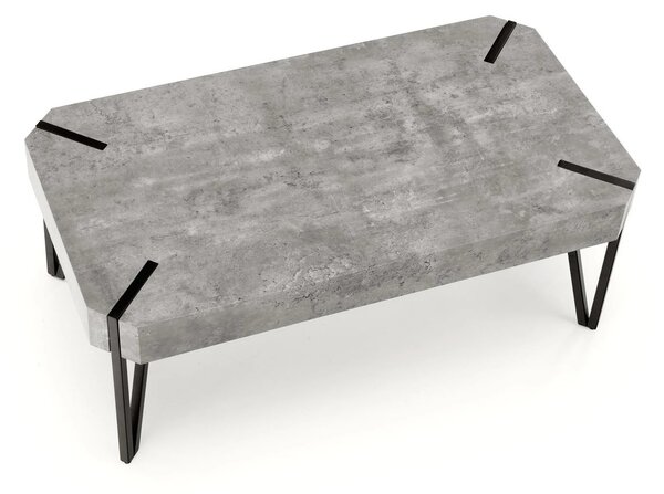 Masuta EMILY GREY, gri/negru, 110x60x42 cm