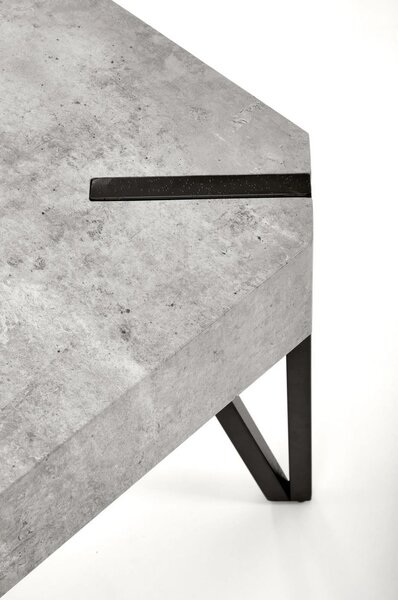 Masuta EMILY GREY, gri/negru, 110x60x42 cm
