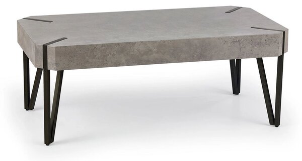 Masuta EMILY GREY, gri/negru, 110x60x42 cm