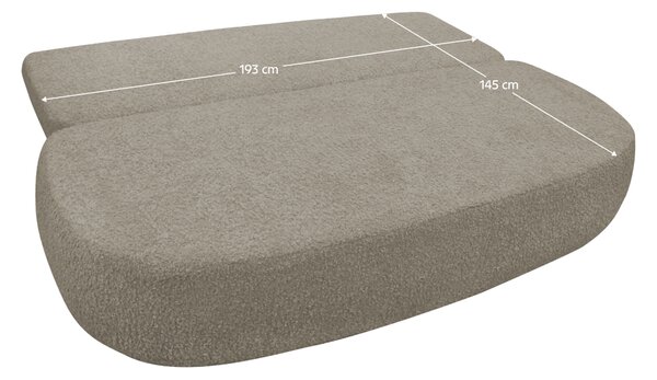KONDELA Canapea extensibilă, gri-bej Taupe, ARAGON