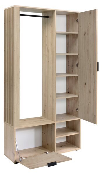 KONDELA Set pentru hol, stejar artisan, MUNA