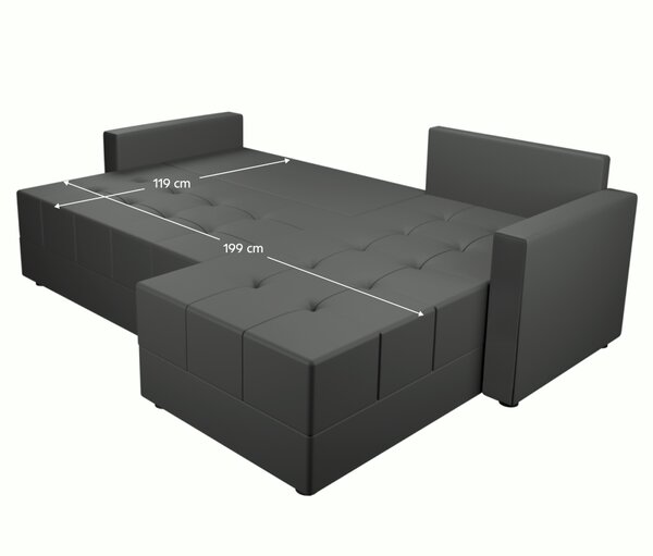KONDELA Set canapea universală, gri, DUAN ROH