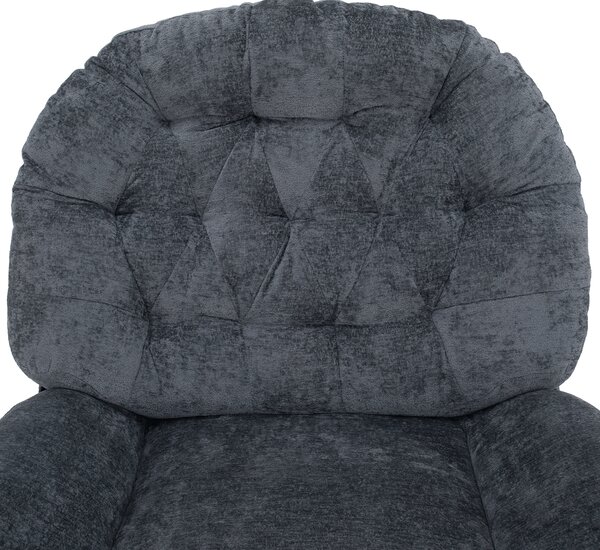 KONDELA Scaun pivotant de lux, cu balansare, gri, DELMOR