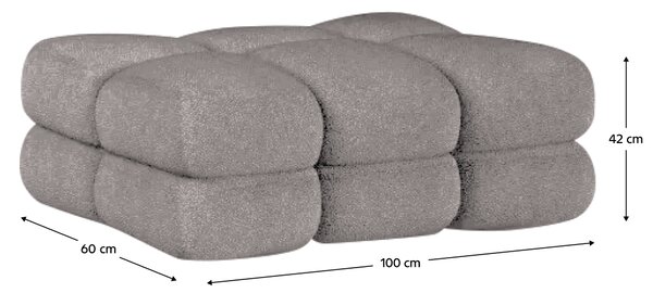KONDELA Taburet, gri bej Taupe, TOLLO