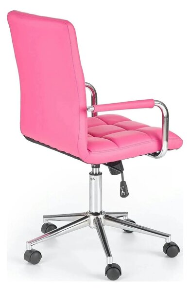 Scaun de birou GONZO 2, roz, piele ecologica, 53x60x98/110 cm