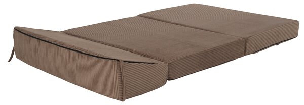 KONDELA Saltea pliabilă/fotoliu extensibil, 2 in 1, maro deschis, VEDIS