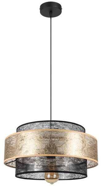Lustră pe cablu GABI 1xE27/60W/230V aurie/neagră d. 40 cm