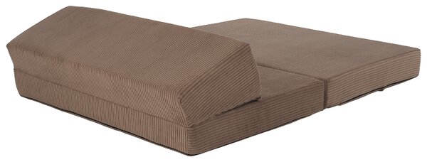 KONDELA Saltea pliabilă/fotoliu extensibil, 2 in 1, maro deschis, VEDIS