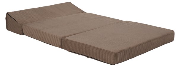 KONDELA Saltea pliabilă/fotoliu extensibil, 2 in 1, maro deschis, VEDIS