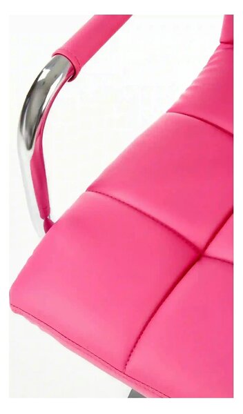 Scaun de birou GONZO 2, roz, piele ecologica, 53x60x98/110 cm