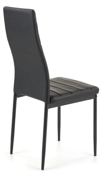 Scaun bucatarie rezistent K70, negru, piele ecologica/metal, 41x50x98