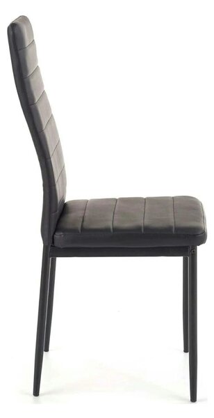 Scaun bucatarie rezistent K70, negru, piele ecologica/metal, 41x50x98