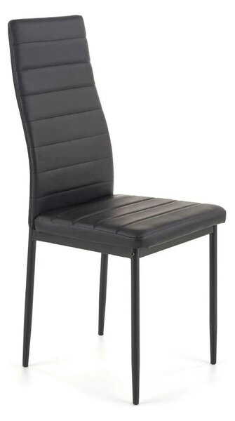 Scaun bucatarie rezistent K70, negru, piele ecologica/metal, 41x50x98