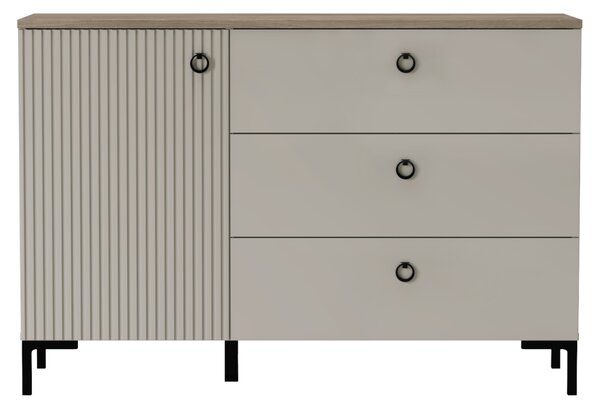 KONDELA Comodă, stejar Taupe/stejar silverjack, DOMCA 1D3S