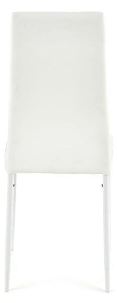 Scaun bucatarie rezistent K70, alb, piele ecologica/metal, 41x50x98 cm