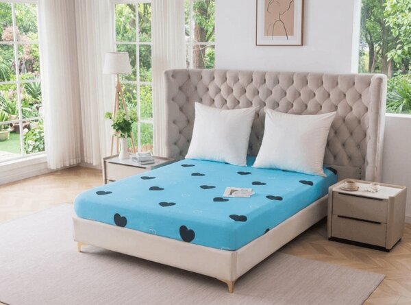 Cearsaf din microfibra CORAZON albastru 90x200 cm
