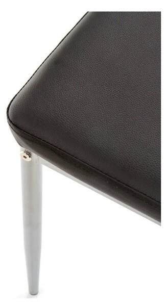 Scaune dining K202, negru/crom, piele ecologica/metal, 44X54X97 CM