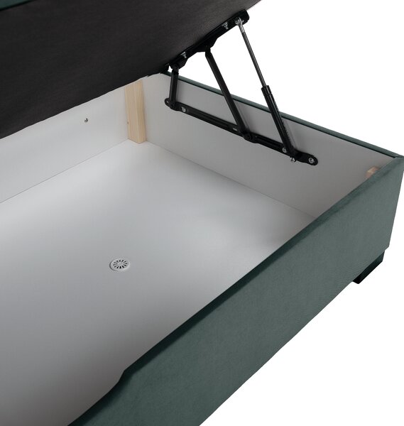 KONDELA Pat boxspring, 200x200, verde, APRIL