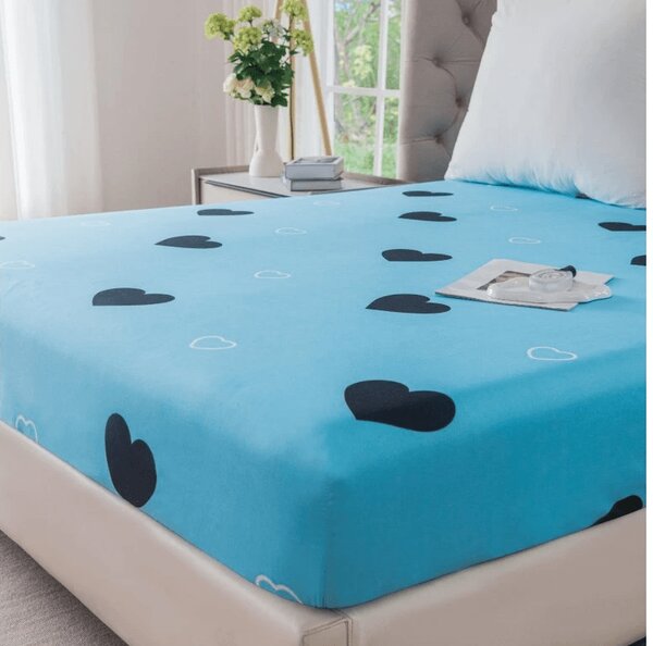 Cearsaf din microfibra CORAZON albastru 90x200 cm