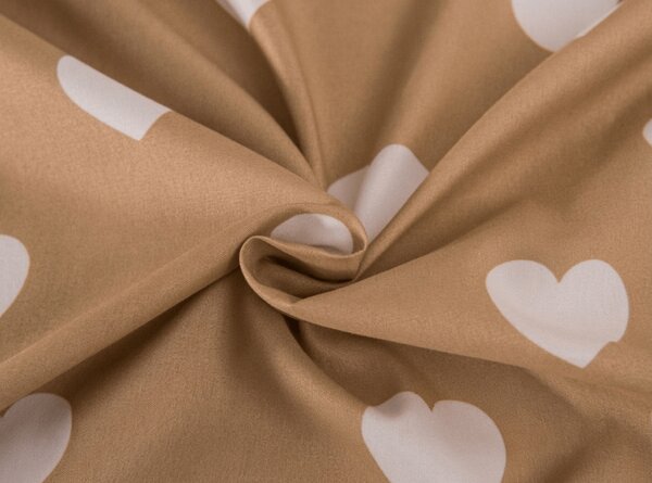 Cearsaf din microfibra CARAMHEART maro 90x200 cm