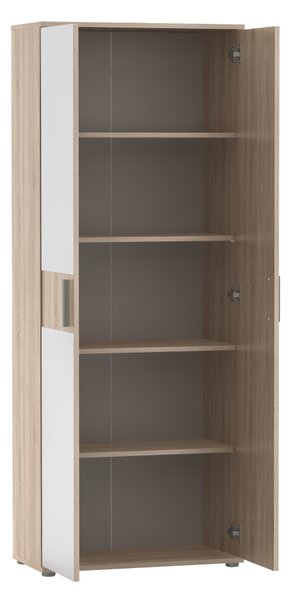 KONDELA Dulap cu oglindă, două uşi, stejar sonoma, SERVO TIP 7
