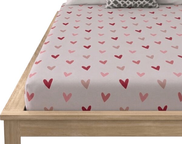 Cearsaf din microfibra SOFHEARTS crem 90x200 cm