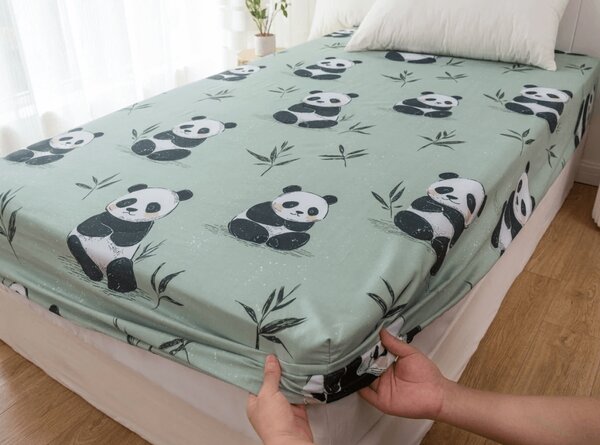 Cearsaf din microfibra PANDA RELAX mentol 90x200 cm