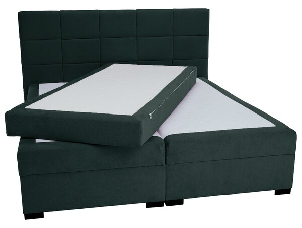 KONDELA Pat boxspring, 200x200, verde, APRIL