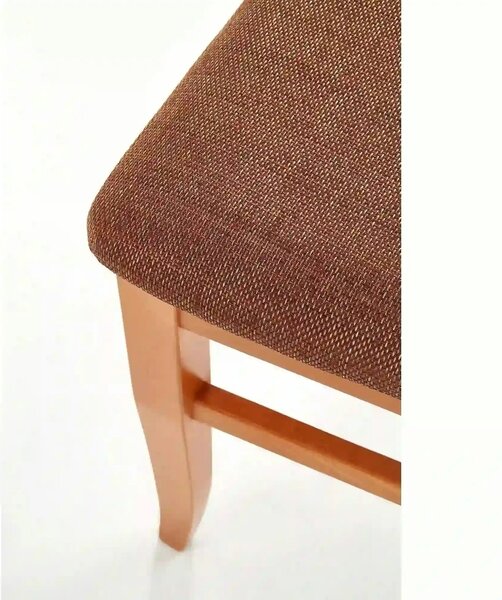 Scaun tapitat Citrone, maro/arin, stofa clasica/lemn de fag, 44X43X96