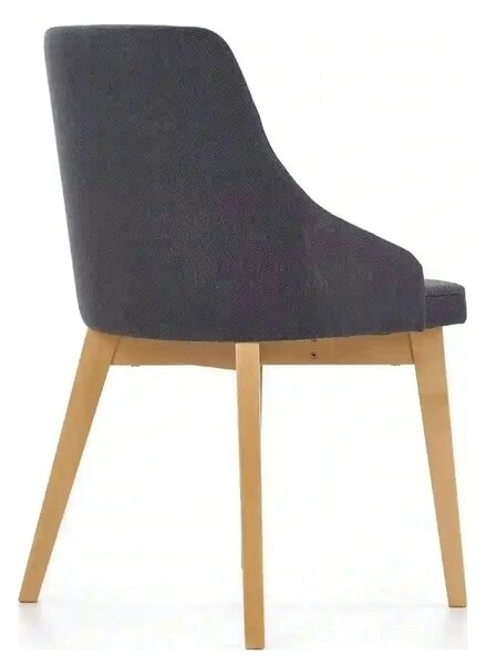 Scaun TOLEDO, gri inchis/stejar miere, stofa clasica, 55x51x82 cm
