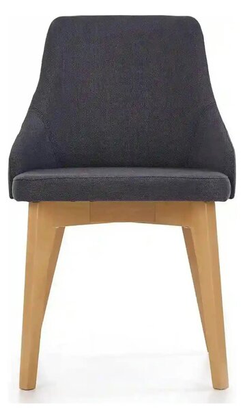 Scaun TOLEDO, gri inchis/stejar miere, stofa clasica, 55x51x82 cm
