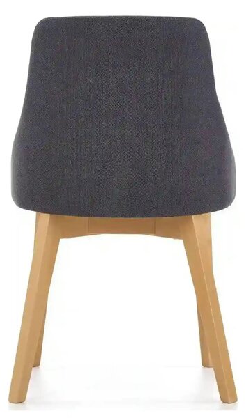 Scaun TOLEDO, gri inchis/stejar miere, stofa clasica, 55x51x82 cm