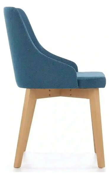 Scaun cu stofa albastru denim tapitat Toledo, 55X51X82 CM