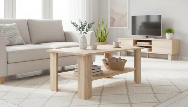 Masuta cafea Nepo Plus, stejar sonoma, PAL, 115X56X46 cm