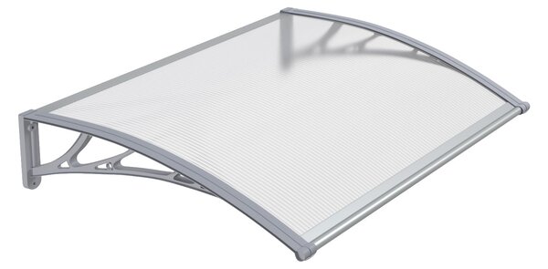 Copertină PREMIUM 60x60 cm, placă 6 mm dintr-o bucată – Gri/Transparent