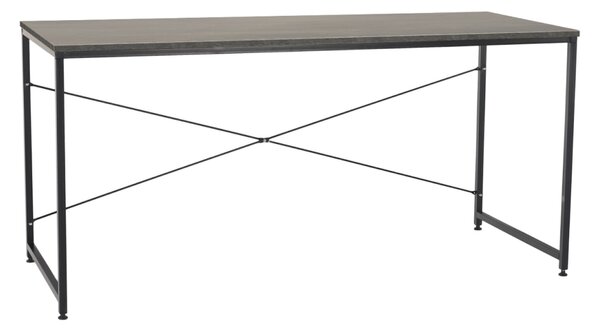 KONDELA Birou, beton/negru, 150x60 cm, MELLORA