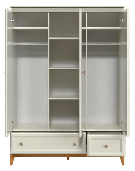 KONDELA Dulap, caşmir crem/stejar, VENDY W-15