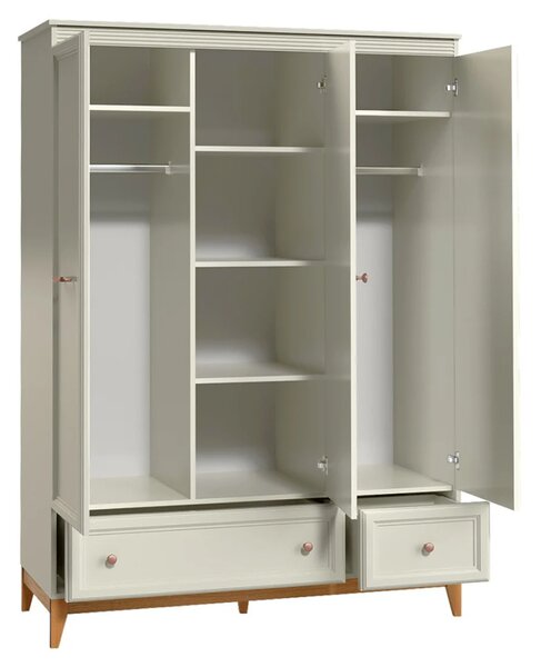 KONDELA Dulap, caşmir crem/stejar, VENDY W-15