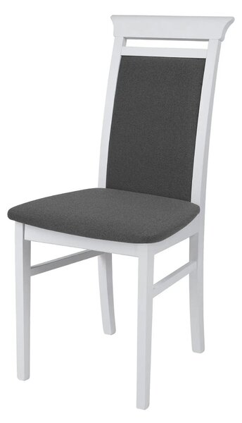 Scaun IDENTO, gri/alb, stofa/lemn, 44x57x95 cm