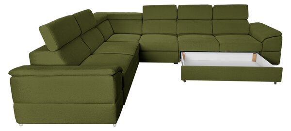 KONDELA Colţar, ţesătură verde Majestic, SEGORIA LUX