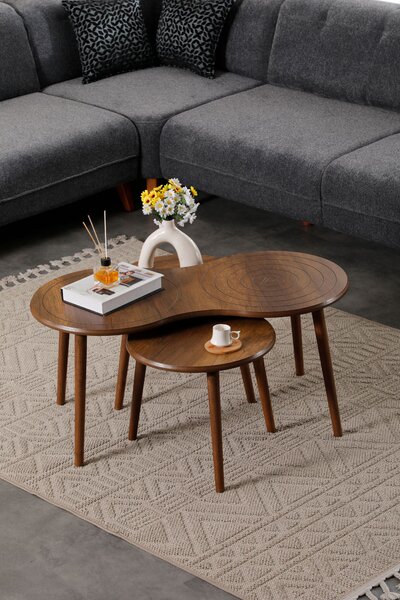Set de 3 măsuțe de cafea Marty (nuc). 1144479