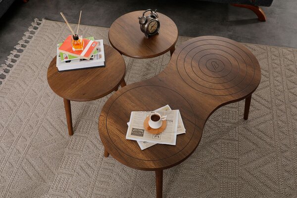 Set de 3 măsuțe de cafea Marty (nuc). 1144479