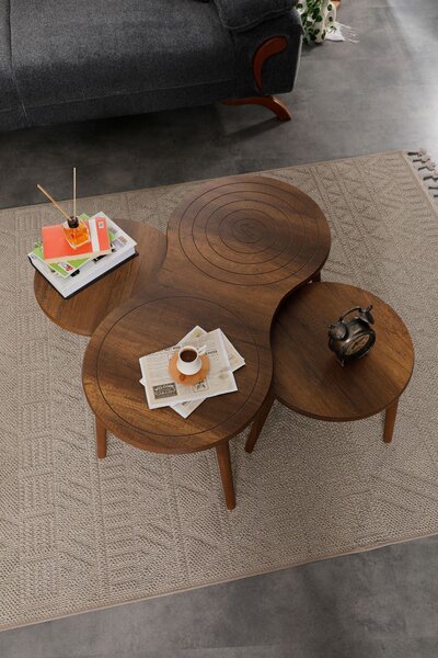 Set de 3 măsuțe de cafea Marty (nuc). 1144479