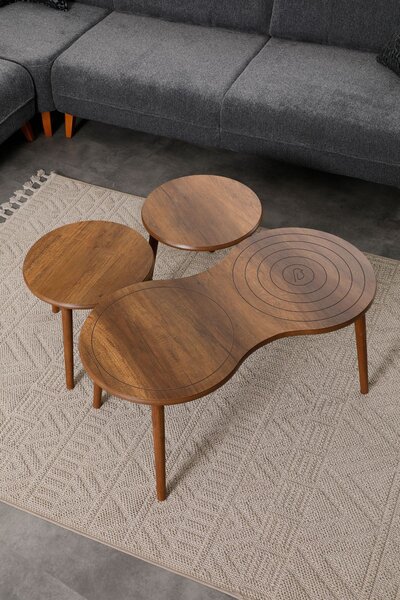 Set de 3 măsuțe de cafea Marty (nuc). 1144479