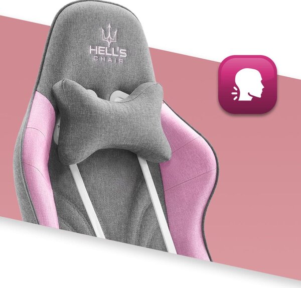 Scaun de gaming Rainbow Pink Gray Mesh