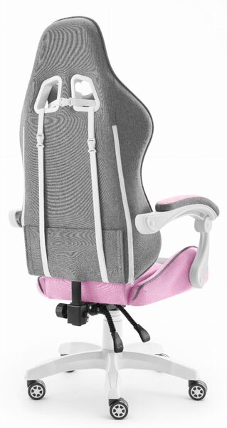 Scaun de gaming Rainbow Pink Gray Mesh