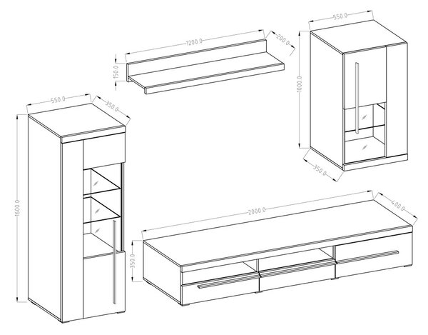 Mobilier living Rogalo 10 (Stejar wotan). Promo -16%. 1124198